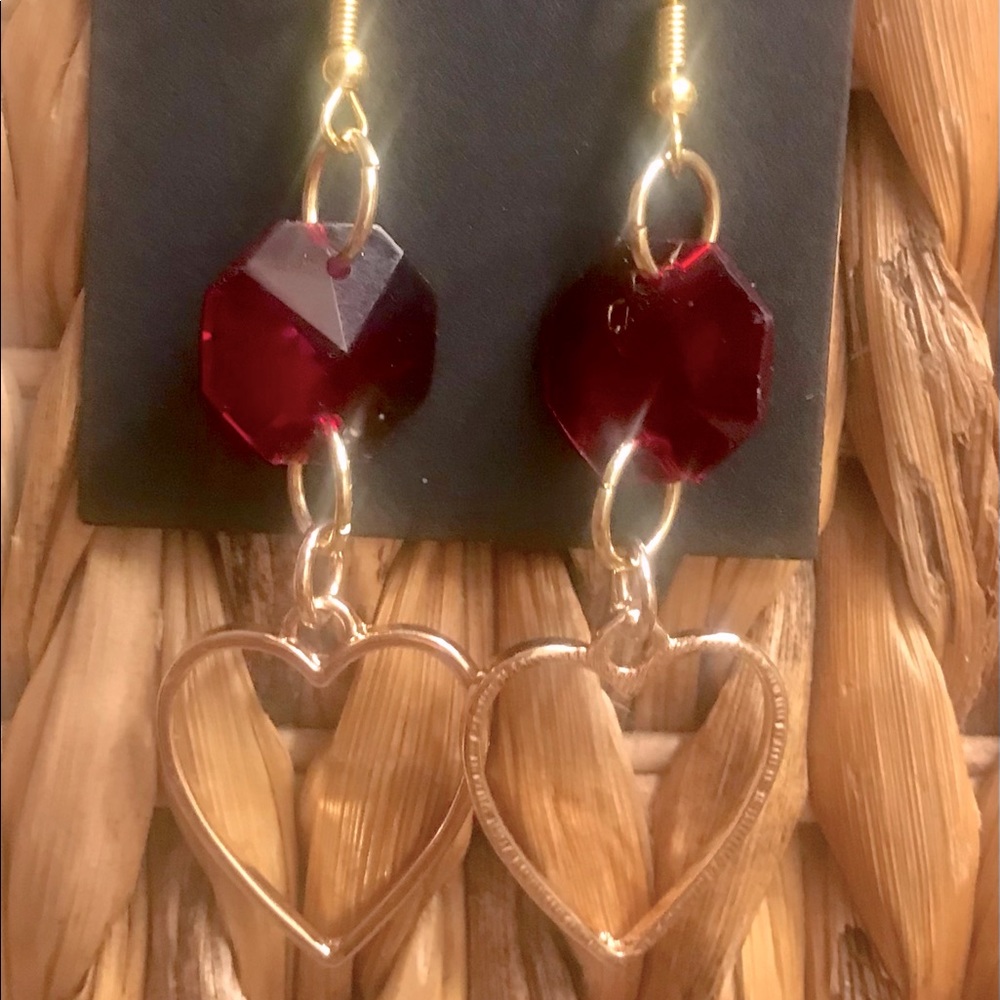 Gold Heart Earrings